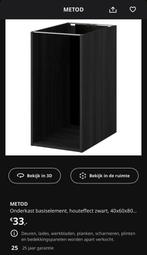 Metod onderkast 40x60x80 702.056.30, Huis en Inrichting, Keuken | Keukenelementen, Ophalen, Minder dan 50 cm, Zwart, Nieuw
