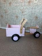Houten kinder bakfiets, Kinderen en Baby's, Speelgoed | Buiten | Voertuigen en Loopfietsen, Ophalen, Nieuw, Loopfiets