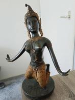 Antieke Thai gilt brons Tempelwachter, Huis en Inrichting, Woonaccessoires | Boeddhabeelden, Ophalen of Verzenden, Zo goed als nieuw