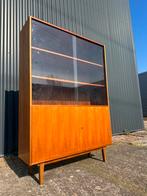 Vintage kast vitrinekast highboard, Ophalen of Verzenden