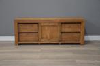 Geborstelde teak tv kast 180 cm