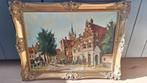Stadsgezicht van kunstschilder H. van Leeuwen, Antiek en Kunst, Kunst | Schilderijen | Klassiek, Ophalen