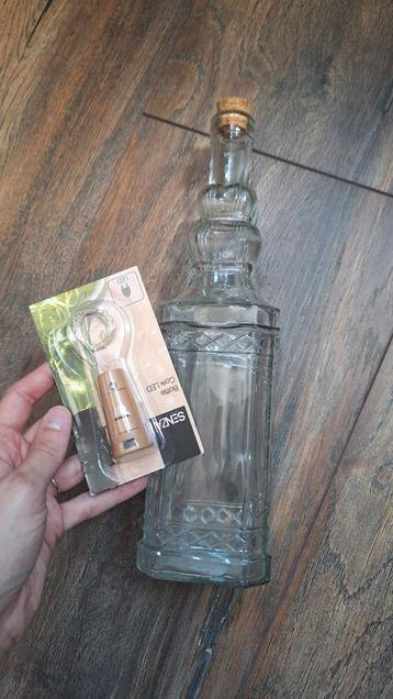 Glazen Fles met LED Verlichting beschikbaar voor biedingen