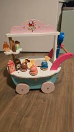 Ijscokar hout ijskar ijscokar ijswagen, Kinderen en Baby's, Speelgoed | Houten speelgoed, Ophalen, Zo goed als nieuw, Duw- of Trekspeelgoed