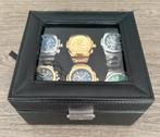 🆕 LEDEREN HORLOGEBOX VOOR 6 HORLOGES! 💯%ORIGINEEL!, Sieraden, Tassen en Uiterlijk, Overige Accessoires, Nieuw, Ophalen of Verzenden