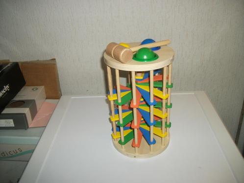 Hamertoren met ballen, Kinderen en Baby's, Speelgoed | Houten speelgoed, Gebruikt, Overige typen, Ophalen of Verzenden