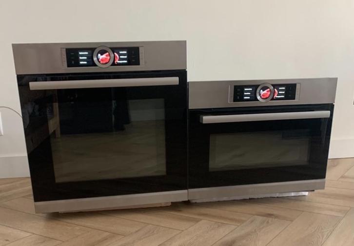 Set van Bosch Combi oven/magnetron + Stoomoven, Witgoed en Apparatuur, Magnetrons, Zo goed als nieuw, Inbouw, Oven, Ophalen