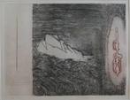 Jan Montijn(1924) Kleuren Ets"Comp Vietnam la roche" Ges Gen, Ophalen of Verzenden