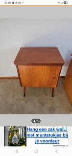 Mahoniehouten naaimachine kast met uitklapbaar werkvlak, Gebruikt, 45 tot 65 cm, Hout, 55 tot 70 cm