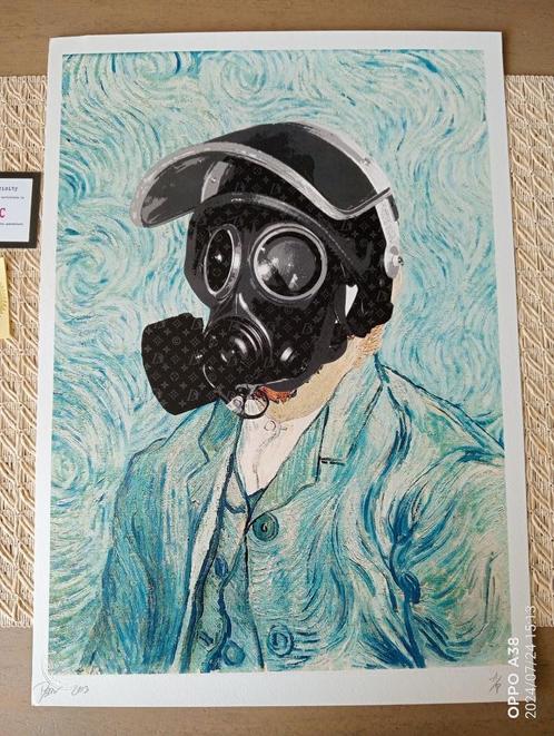 lithografie met vincent van Gogh exemplaar A/P van Death NYC, Antiek en Kunst, Kunst | Litho's en Zeefdrukken, Ophalen of Verzenden