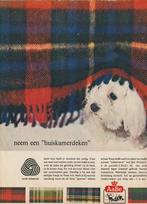 Retro reclame 1965 AaBe wollen geruite dekens huiskamer, Verzenden, Overige typen