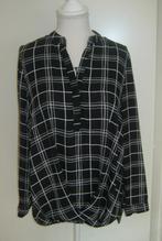Atmosphere zwart/wit geblokte blouse mt 36, Atmosphere, Verzenden, Zwart, Zo goed als nieuw