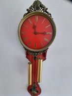 Vintage Wandklok met Pendule, Ophalen, Gebruikt, Analoog, Wandklok