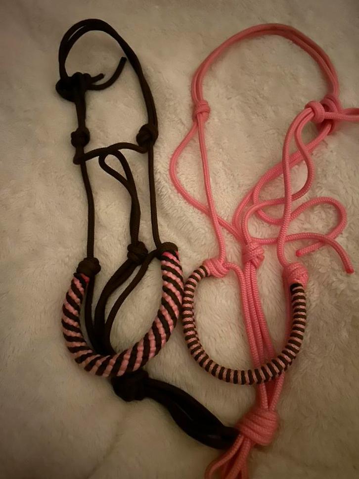 Drie touw halsters maat cob, Dieren en Toebehoren, Paarden en Pony's | Hoofdstellen en Tuigage, Nieuw, Overige soorten, Ophalen of Verzenden