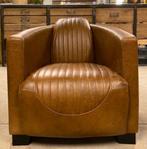 Nieuwe aviator fauteuil 100 % rundleer handgemaakt, Minder dan 75 cm, Nieuw, Hout, Ophalen of Verzenden