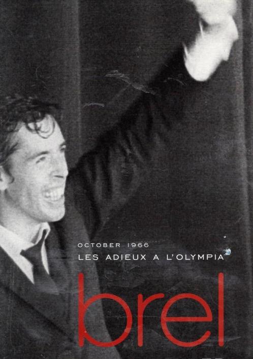 Jacques Brel - Les Adieux a L' oympia, Cd's en Dvd's, Dvd's | Muziek en Concerten, Zo goed als nieuw, Muziek en Concerten, Alle leeftijden