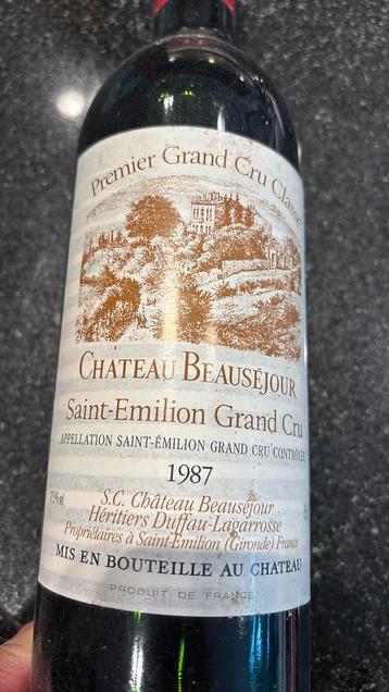 Premier grand Cru classe chateau Beausejour 1987 beschikbaar voor biedingen