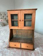 Landelijk hout wandkastje met veel opbergruimte - antiek, Huis en Inrichting, Ophalen of Verzenden