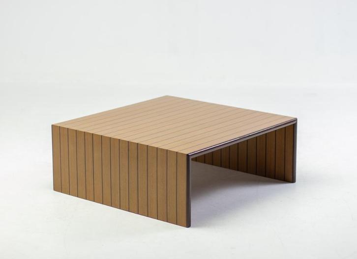 Italiaanse salontafels, teakdek, Scarpa, Italian design, Huis en Inrichting, Tafels | Salontafels, Gebruikt, Minder dan 50 cm