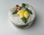 Stenen Potje met Citroen en Druiven Decor, Gebruikt, Schaal, Rond, Ophalen of Verzenden