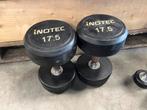 2 x 17,5 kg rubberen dumbbells dumbbell set gewichten, Ophalen, Dumbbell, Gebruikt, Inotec