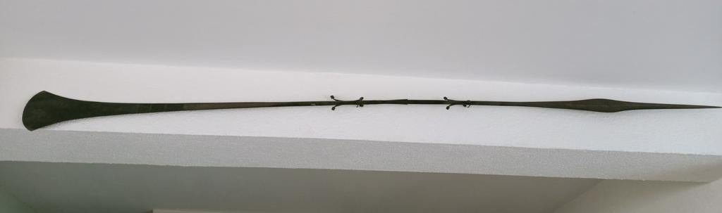 Grote Afrikaanse metalen speer 1.97m, Ophalen of Verzenden