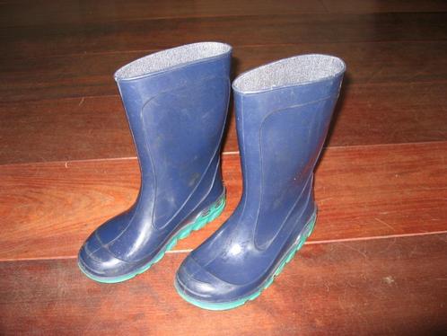 zgan blauwe kinder regen laarzen met groene zool, maat 27, Kinderen en Baby's, Kinderkleding | Schoenen en Sokken, Zo goed als nieuw