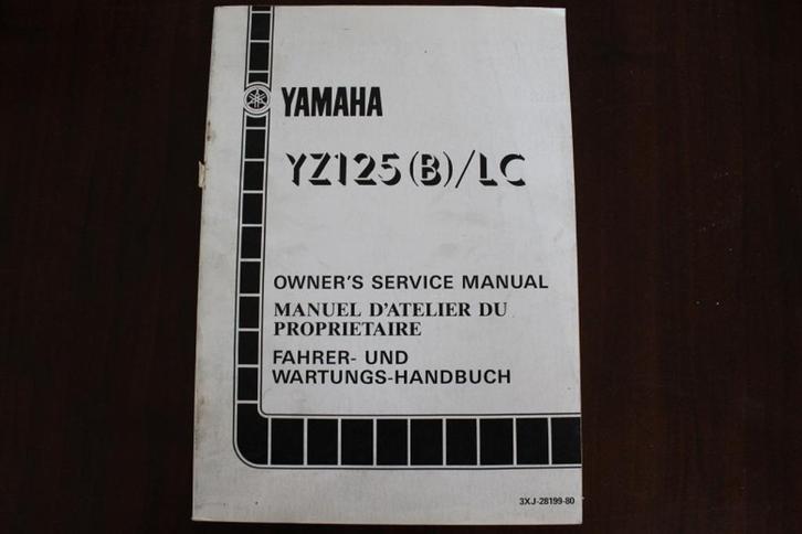 Yamaha YZ125 B LC 1990 motorcycle service manual YZ 125, Motoren, Handleidingen en Instructieboekjes, Yamaha, Ophalen of Verzenden