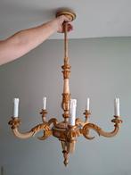 Italiaanse houten kroonluchter., Ophalen, Gebruikt, Hout