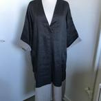 Annette Gortz kaftan jurk linnen katoen zwart beige maat XL, Kleding | Dames, Jurken, Zwart, Maat 46/48 (XL) of groter, Ophalen of Verzenden