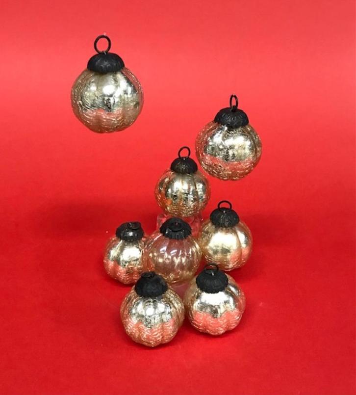Kerstballen, vintage, mondgeblazen, Diversen, Kerst, Gebruikt, Ophalen of Verzenden