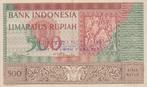 Indonesie 500 Rupiah 1952  Overprint  XR 144639, Los biljet, Verzenden