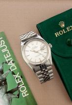 Rolex Oyster Perpetual Datejust / 1601 / Silver linen dial, Staal, Polshorloge, Ophalen of Verzenden, Zo goed als nieuw