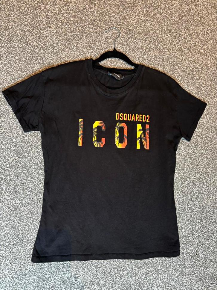 Dsquared2 Icon t-shirt, Kleding | Heren, T-shirts, Zo goed als nieuw, Maat 48/50 (M), Zwart, Ophalen of Verzenden