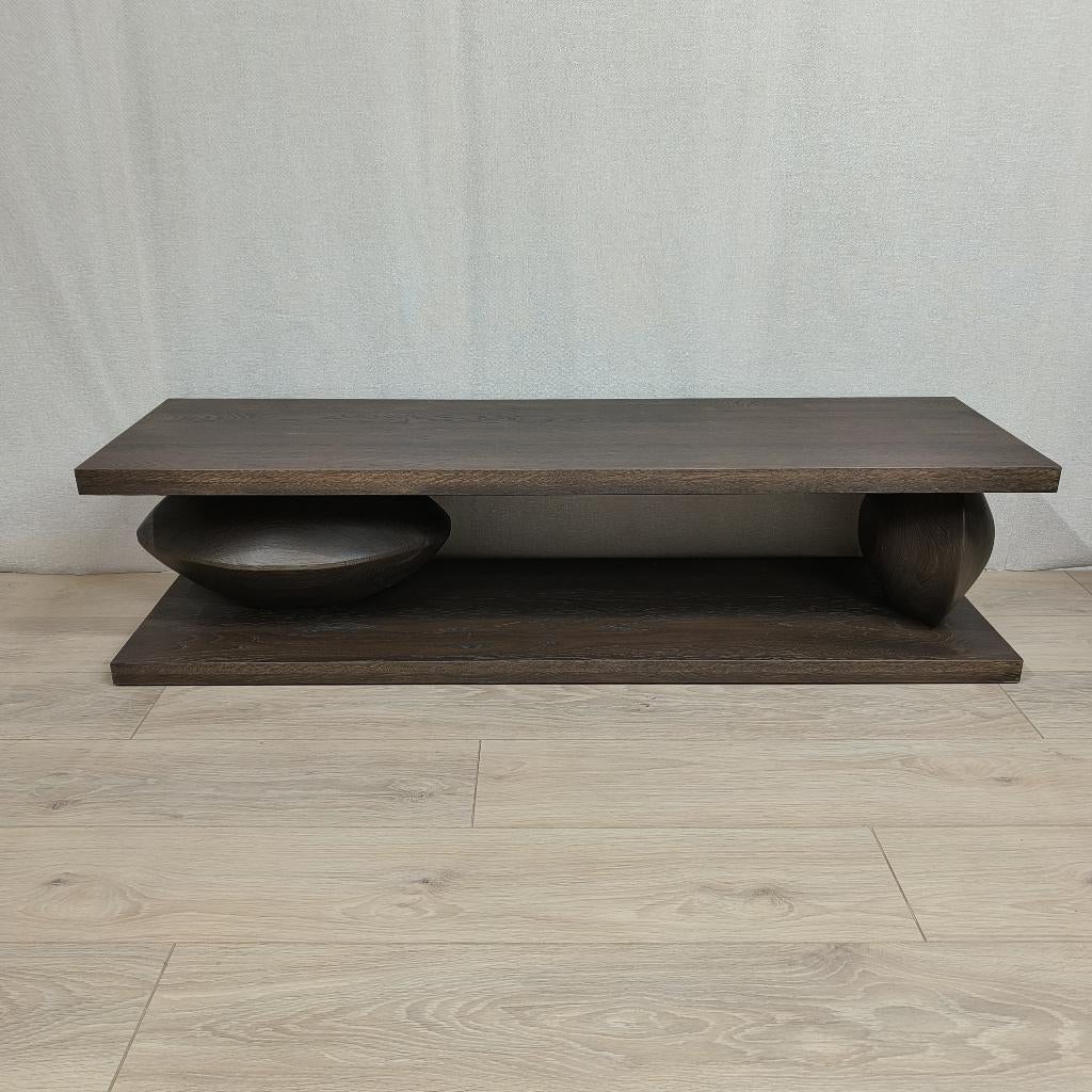 TV meubel sculpture | Variaties met opberging | Eikenhout, Eikenhout, Nieuw, Ophalen of Verzenden, Minder dan 100 cm