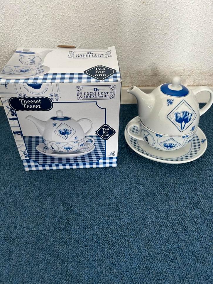 Tea for One Theeset - Nieuw in Doos!, Huis en Inrichting, Keuken | Servies, Nieuw, Kop(pen) en/of Schotel(s), Overige stijlen