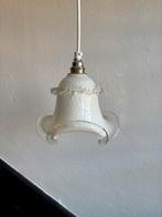 Vintage wit murano glazen hanglampje bloem kelk sier kap, Ophalen of Verzenden, Zo goed als nieuw, Glas, Minder dan 50 cm