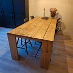 Steigerhout eettafel van 220 x 100 meter, Huis en Inrichting, Tafels | Eettafels, Ophalen, Gebruikt, 100 tot 150 cm, 200 cm of meer