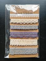 Lintjes van stof, 5x 1 meter - Nieuw, Overige materialen, Nieuw, Ophalen of Verzenden, Grijs