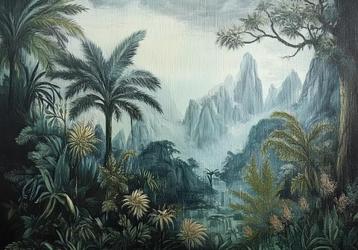 Jungle fotobehang Tropical Art, Ook op maat, Muurdeco4kids beschikbaar voor biedingen