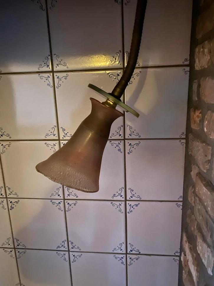 Mondgeblazen Muurlamp Rood/Wit, Huis en Inrichting, Lampen | Vloerlampen, Zo goed als nieuw, Minder dan 100 cm, Glas, Ophalen