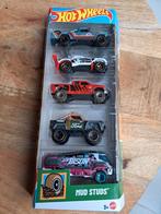 Hot Wheels Mud Studs 5 pack nieuw Chevrolet Jeep Ford, Hobby en Vrije tijd, Modelauto's | Overige schalen, Ophalen of Verzenden