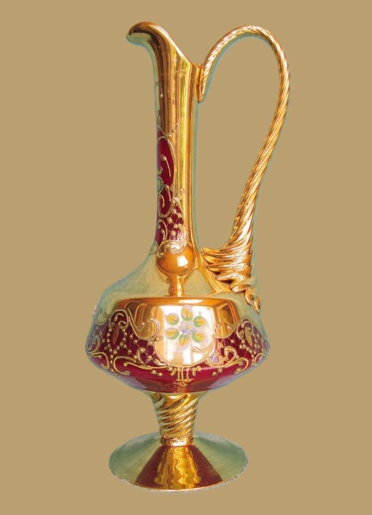 Kunstige Murano glasgeblazen karaf met glazen, Antiek en Kunst, Antiek | Glas en Kristal, Ophalen