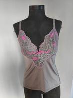 Biaggini dames lingerie top grijs / roze met kant, Biaggini, Ophalen of Verzenden, Grijs, Hemd