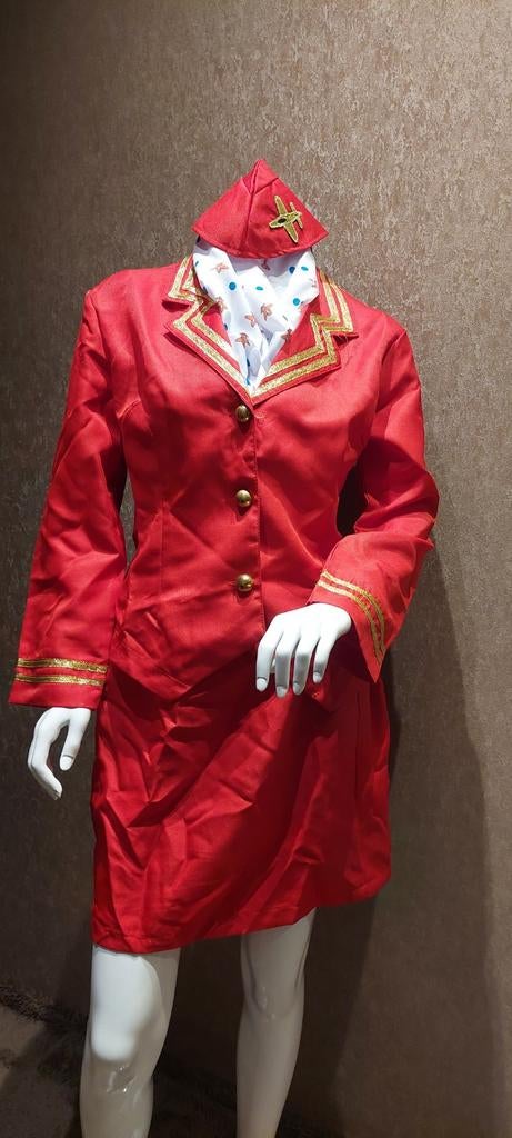 Stewardesspakje, Kleding | Dames, Carnavalskleding en Feestkleding, Ophalen of Verzenden, Zo goed als nieuw, Carnaval