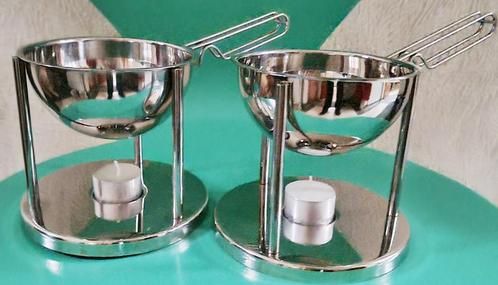 Menu, Deense r.v.s. saus-juswarmer/chocoladearmer/fondue, Huis en Inrichting, Keuken | Keukenbenodigdheden, Zo goed als nieuw