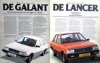 2 vintage advertenties reclames Mitsubishi autos 1981 auto, Verzenden, Gebruikt, Auto's