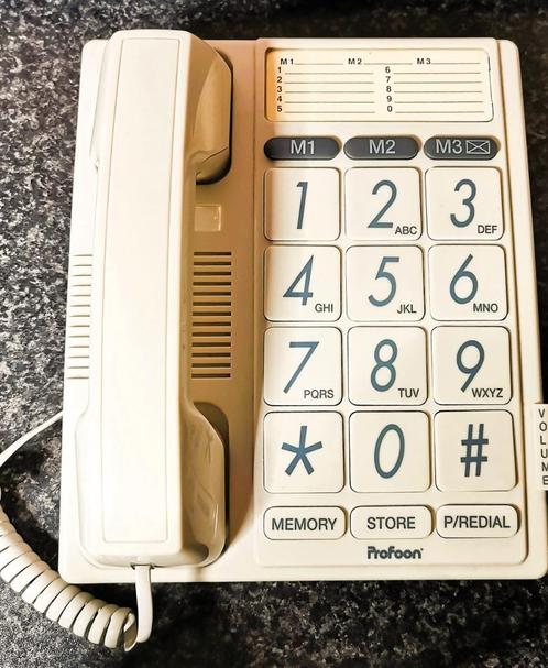 Seniorentelefoon Profoon TX-550 BIG BUTTON, Telecommunicatie, Vaste telefoons | Niet Draadloos, Zo goed als nieuw, Ophalen of Verzenden