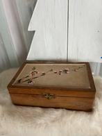 Antiek Engels naaidoosje met speeldoos handbeschilderd, Antiek en Kunst, Curiosa en Brocante, Ophalen