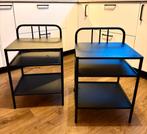 Zwarte nachtkastjes (IKEA), Huis en Inrichting, Slaapkamer | Nachtkastjes, Minder dan 45 cm, Metaal of Aluminium, Ophalen of Verzenden